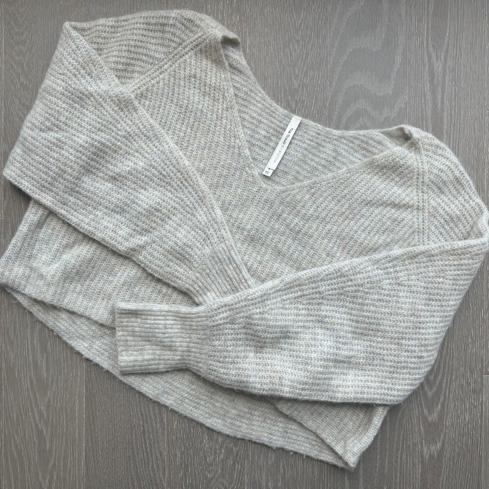 Aritzia Babaton alpaca/wool v-neck sweater